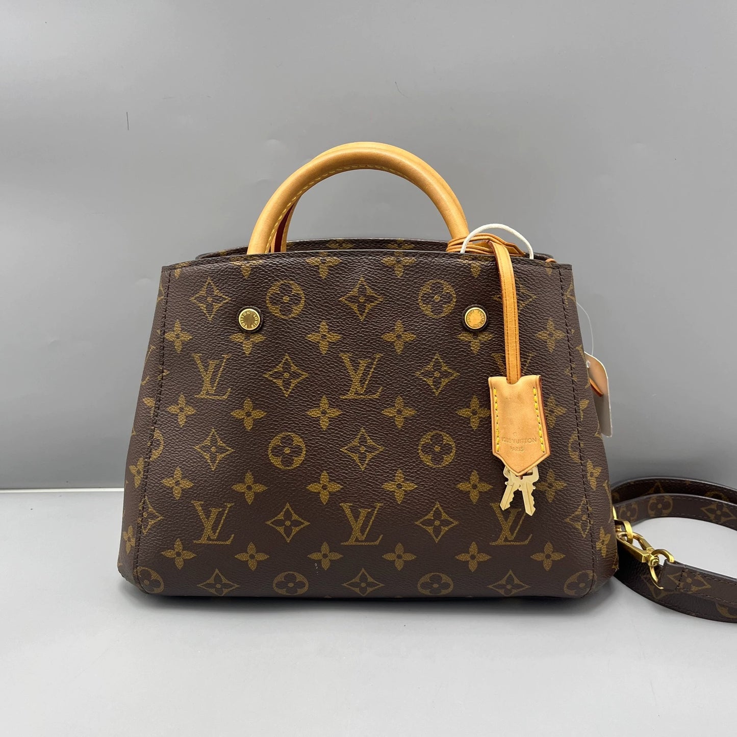 Louis Vuitton - Montaigne BB - Monogram coated canvas with Vachetta leather trim - Brown - (Small)