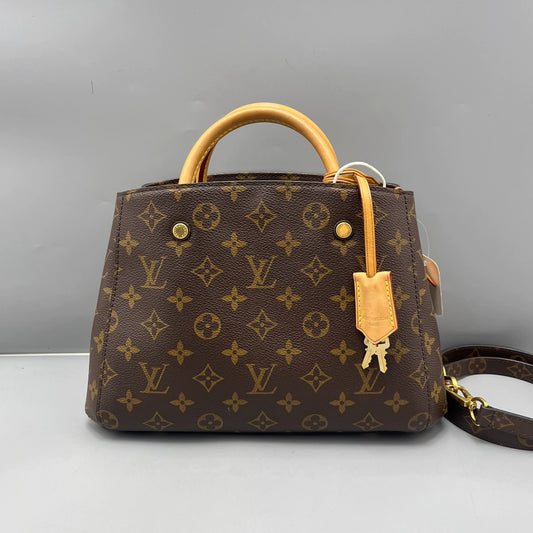Louis Vuitton - Montaigne BB - Monogram coated canvas with Vachetta leather trim - Brown - (Small)