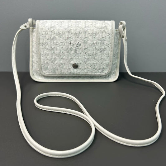 Goyard - Envelope Shoulder Bag - Goyardine canvas with leather trim - White - (small)