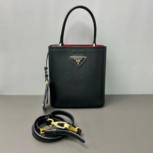 Prada - Panier Bucket Bag - Saffiano leather - Black - (mini)