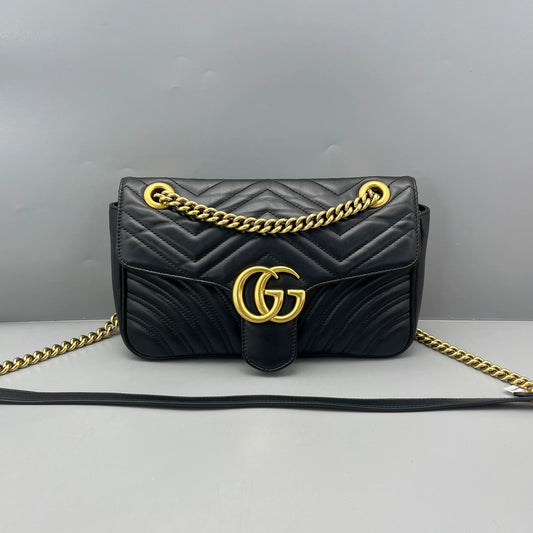 Gucci - GG Marmont 2.0 Small Shoulder Bag - Leather - Black - (small)