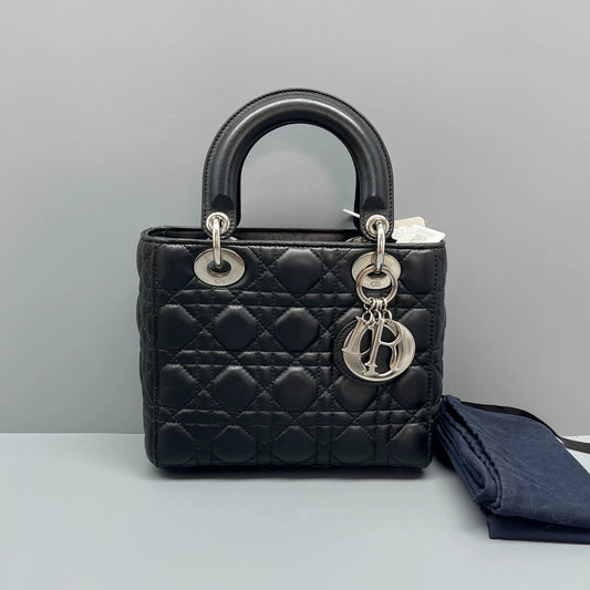 Dior - Lady Dior - Lambskin leather - Black - (mini)