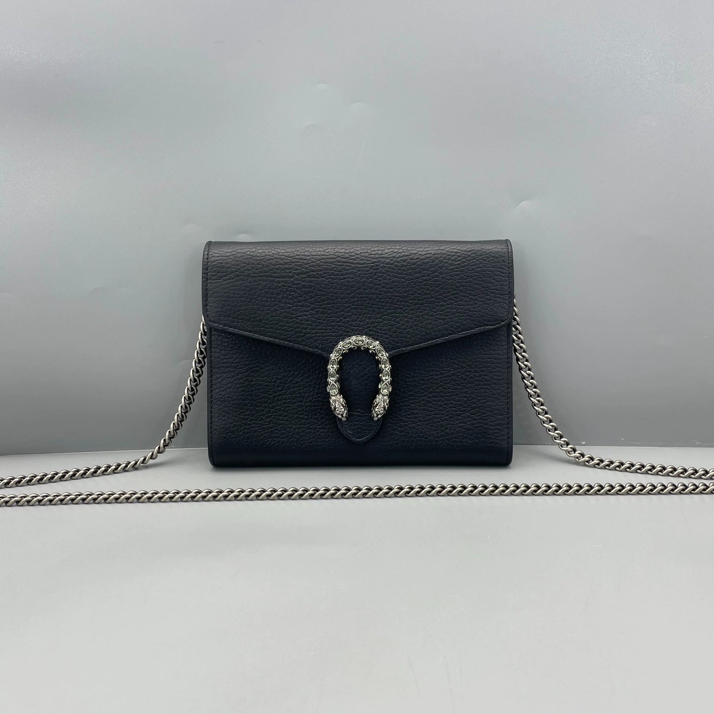 Gucci - Dionysus Wallet on Chain (WOC) - Grained leather - Black - (Small)