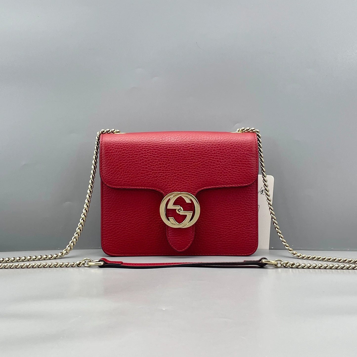 Gucci - Interlocking G Flap Bag - Leather - Red - (Small)