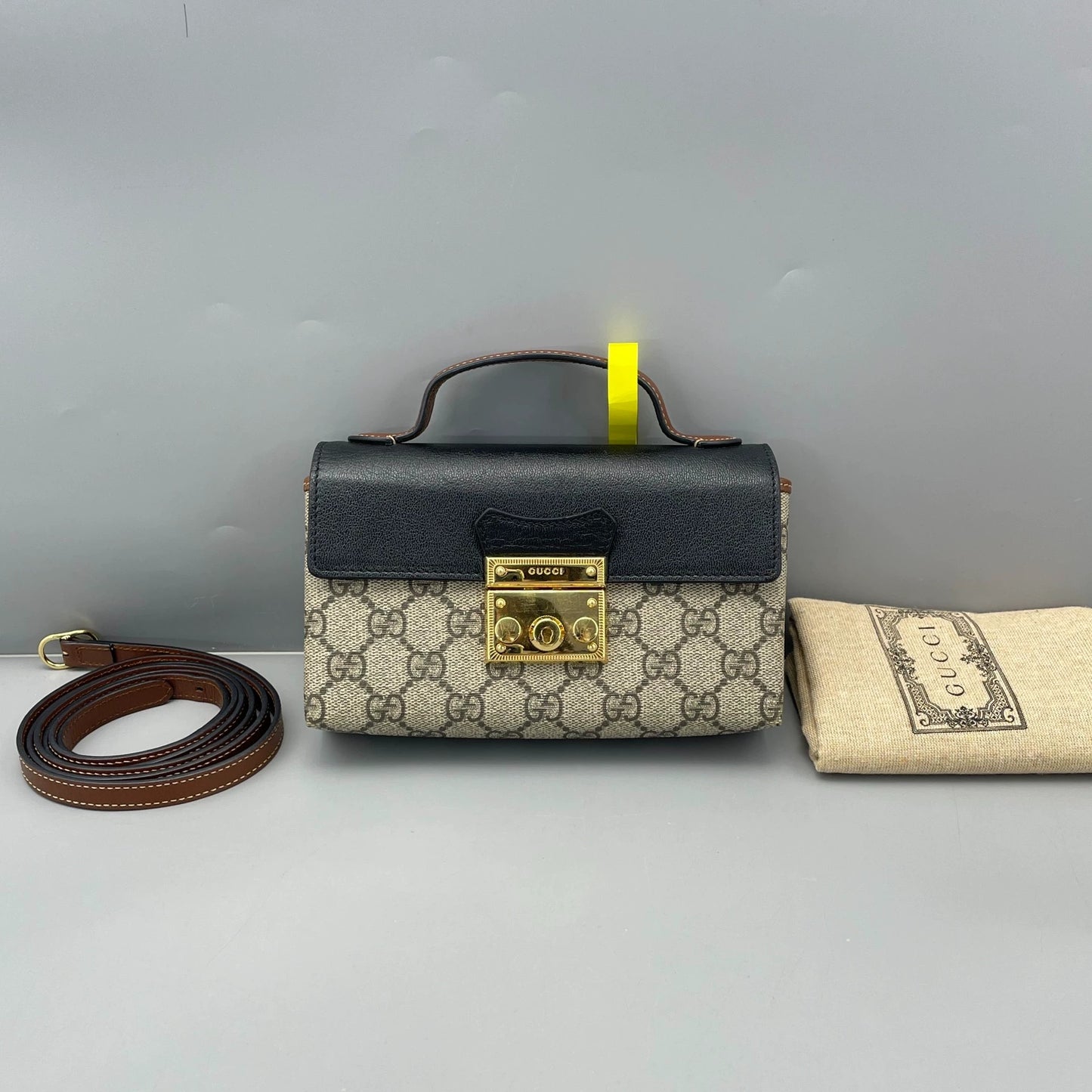 Gucci - Padlock Mini Top Handle Bag - GG Supreme coated canvas with smooth leather trims and handle - Multicolour - (mini)