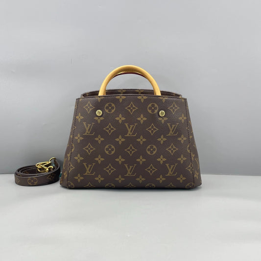 Louis Vuitton - Montaigne BB - Monogram coated canvas with Vachetta leather trim - Brown - (Mini)