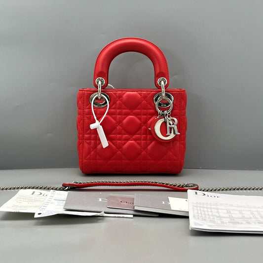 Dior - Lady Dior Mini - Leather - Red - (mini)