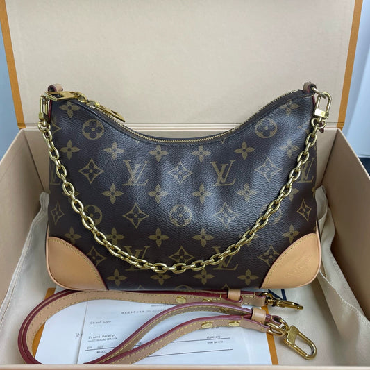 Louis Vuitton - Loop Hobo - Monogram coated canvas with natural cowhide leather trim - Brown - (medium)