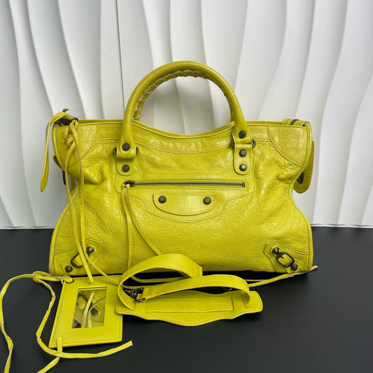 Balenciaga - City - Leather - Yellow - (Medium)
