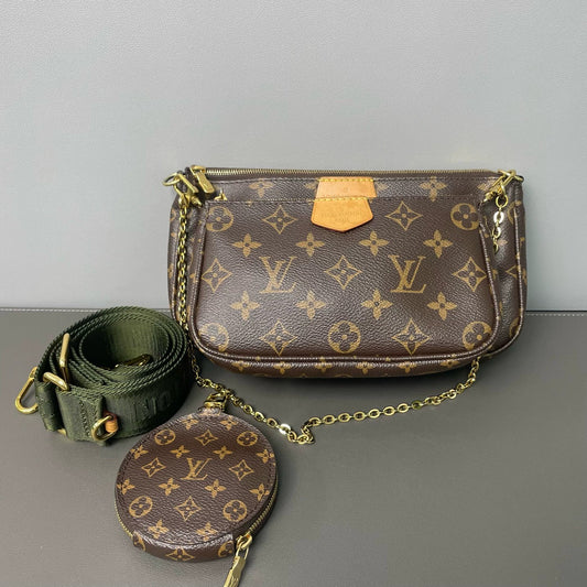 Louis Vuitton - Multi-Pochette Accessoires - Monogram coated canvas with natural cowhide leather trim - Brown - (Medium)