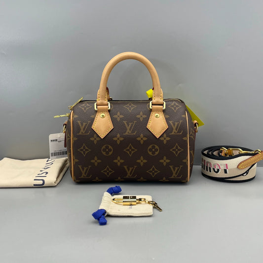 Louis Vuitton - Speedy 20 - Monogram coated canvas with Vachetta leather trim - Brown - (mini)