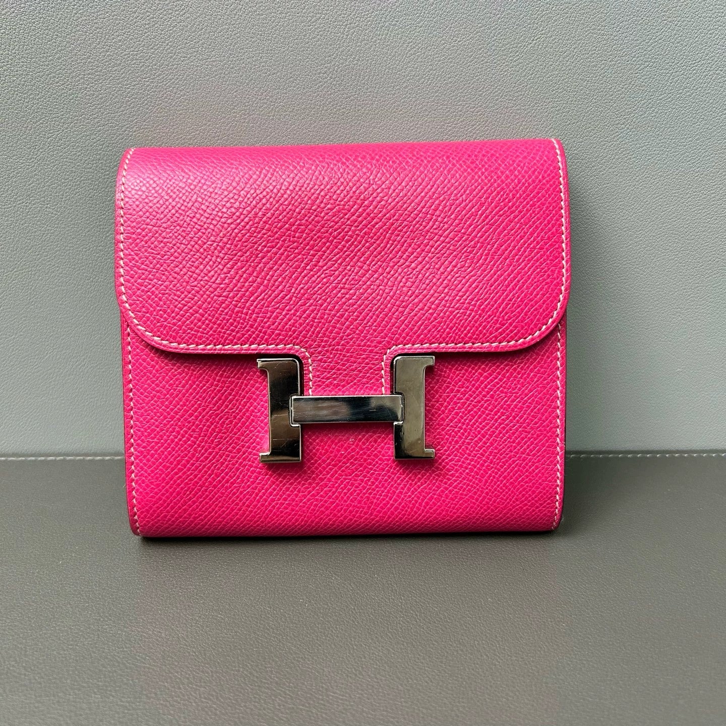 Hermès - Constance Compact Wallet - Epsom leather - Pink - (small)