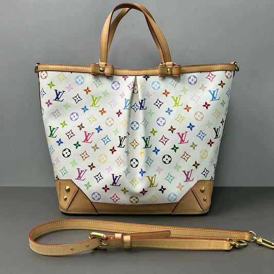 Louis Vuitton - Paramount (Murakami Multicolor) - Monogram Multicolor coated canvas with Vachetta leather trim - White with multicolour monogram - (medium)