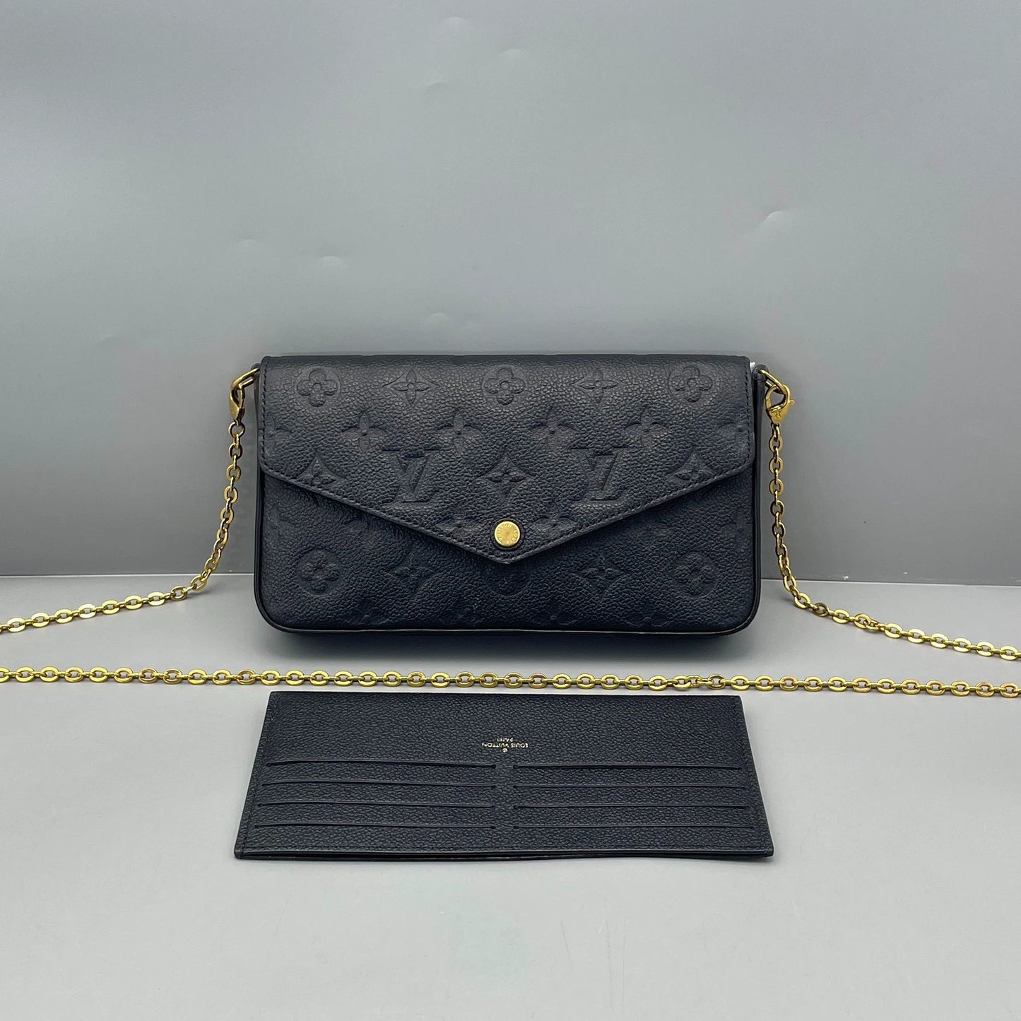 Louis Vuitton - Pochette Félicie - Monogram Empreinte leather - Black - (small)