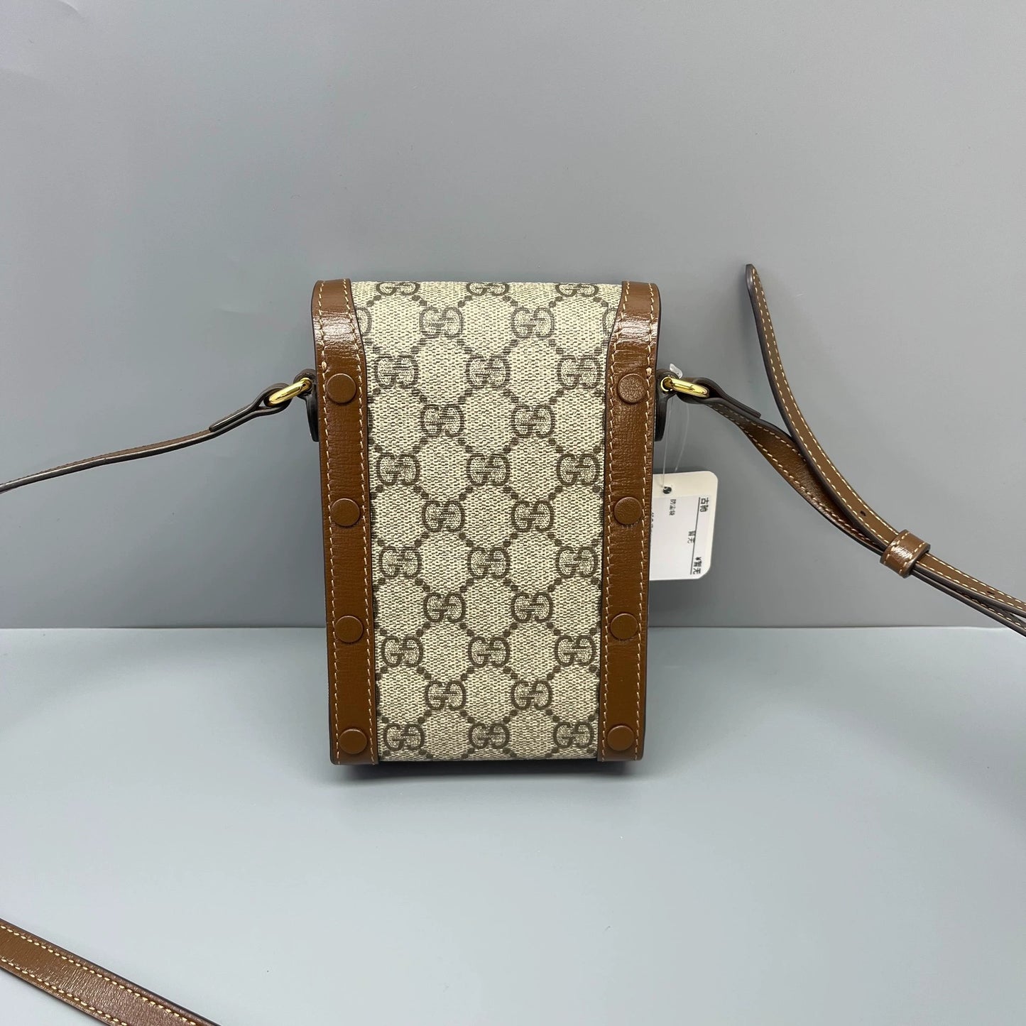 Gucci - Horsebit 1955 Phone Case - GG Supreme canvas with leather trim - Beige and Brown - (Mini)