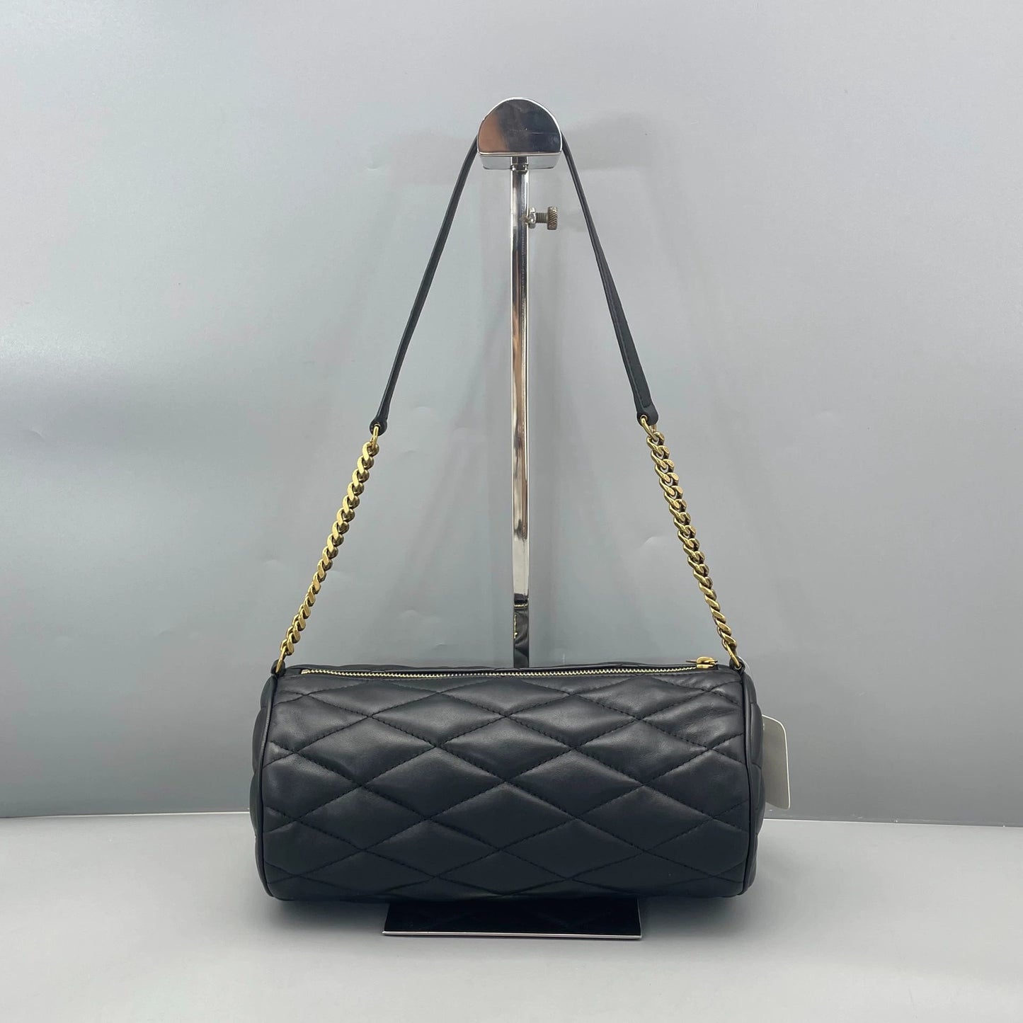 Saint Laurent - Quilted Barrel Chain Bag - Leather - Black - (mini)