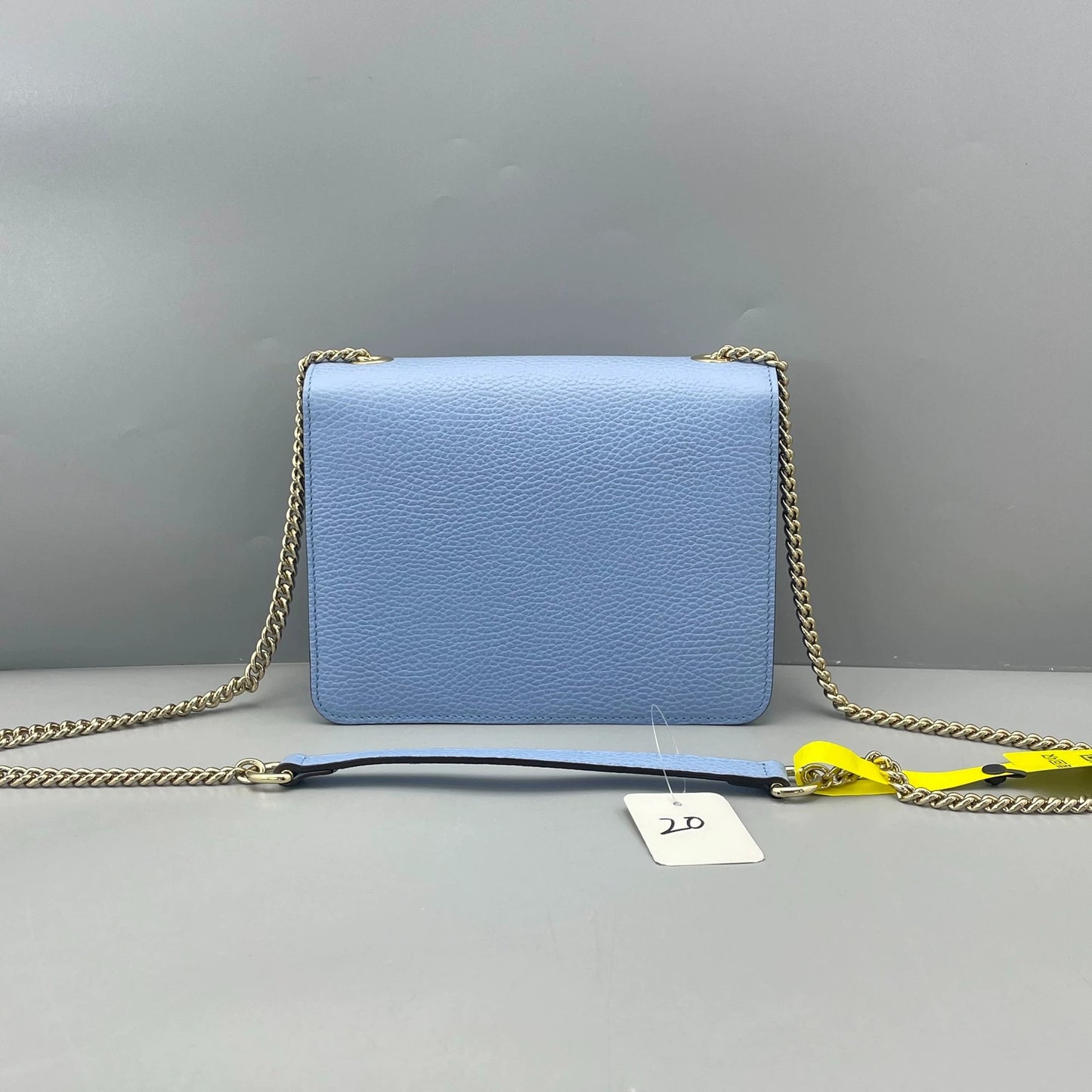 Gucci - Interlocking G Accordion Small Shoulder Bag - Pebbled leather - Blue - (Small)