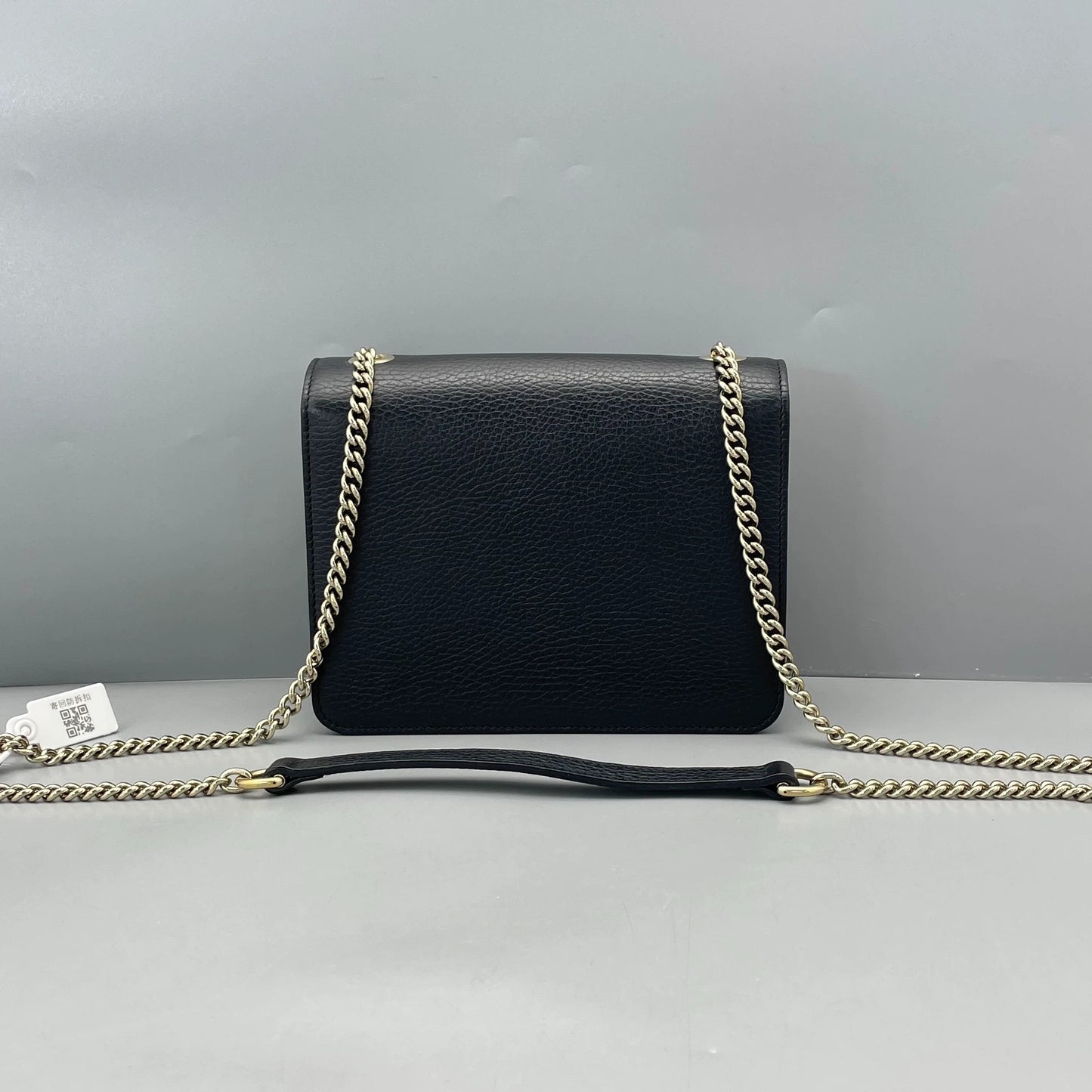 Gucci - Interlocking G Accordion Chain Bag - Leather - Black - (small)