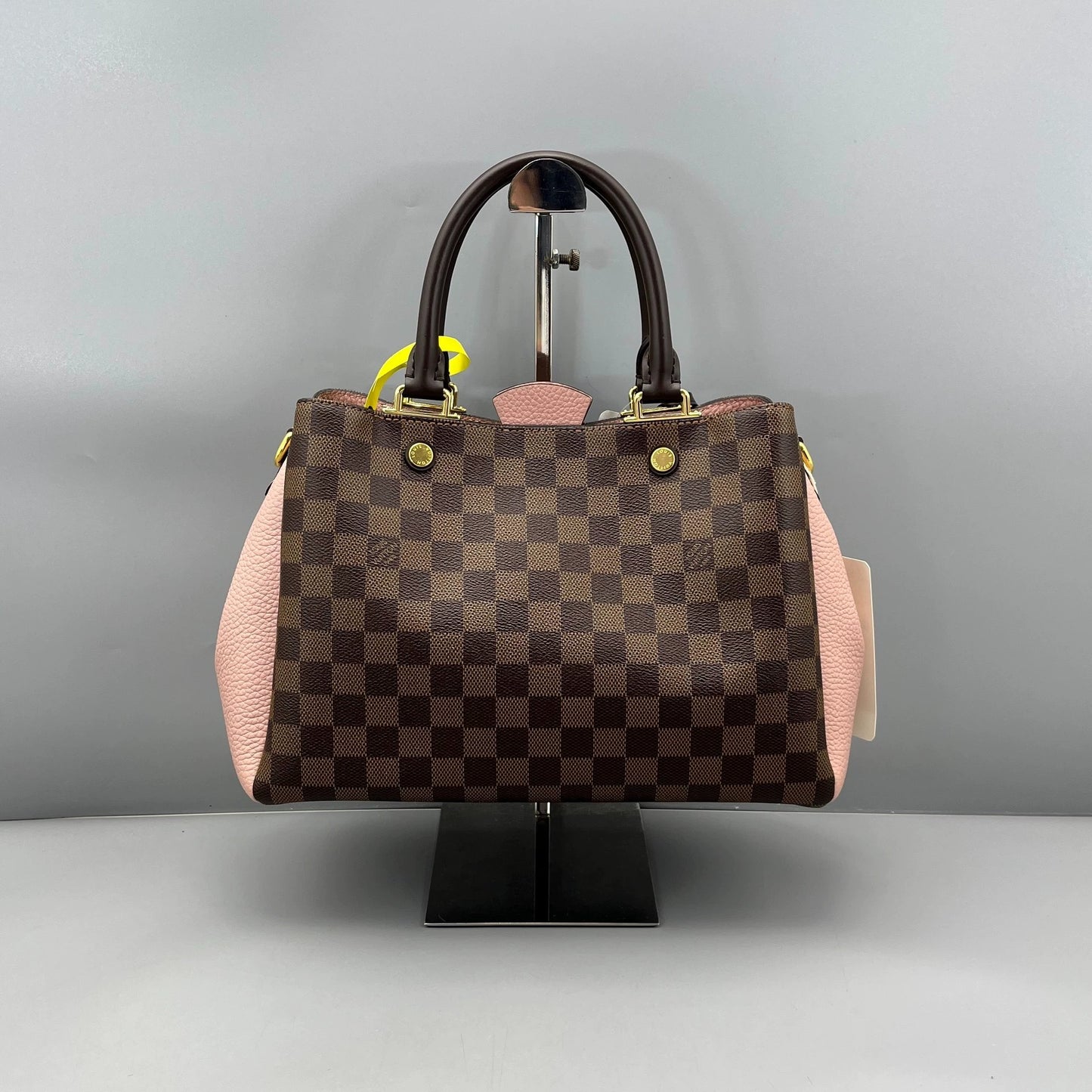 Louis Vuitton - Brittany - Damier Ebene coated canvas with grained leather trim - Brown and Pink - (medium)