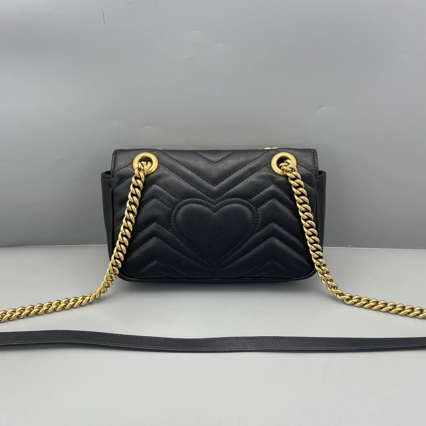 Gucci - GG Marmont Matelassé Mini Shoulder Bag - Leather - Black - (mini)