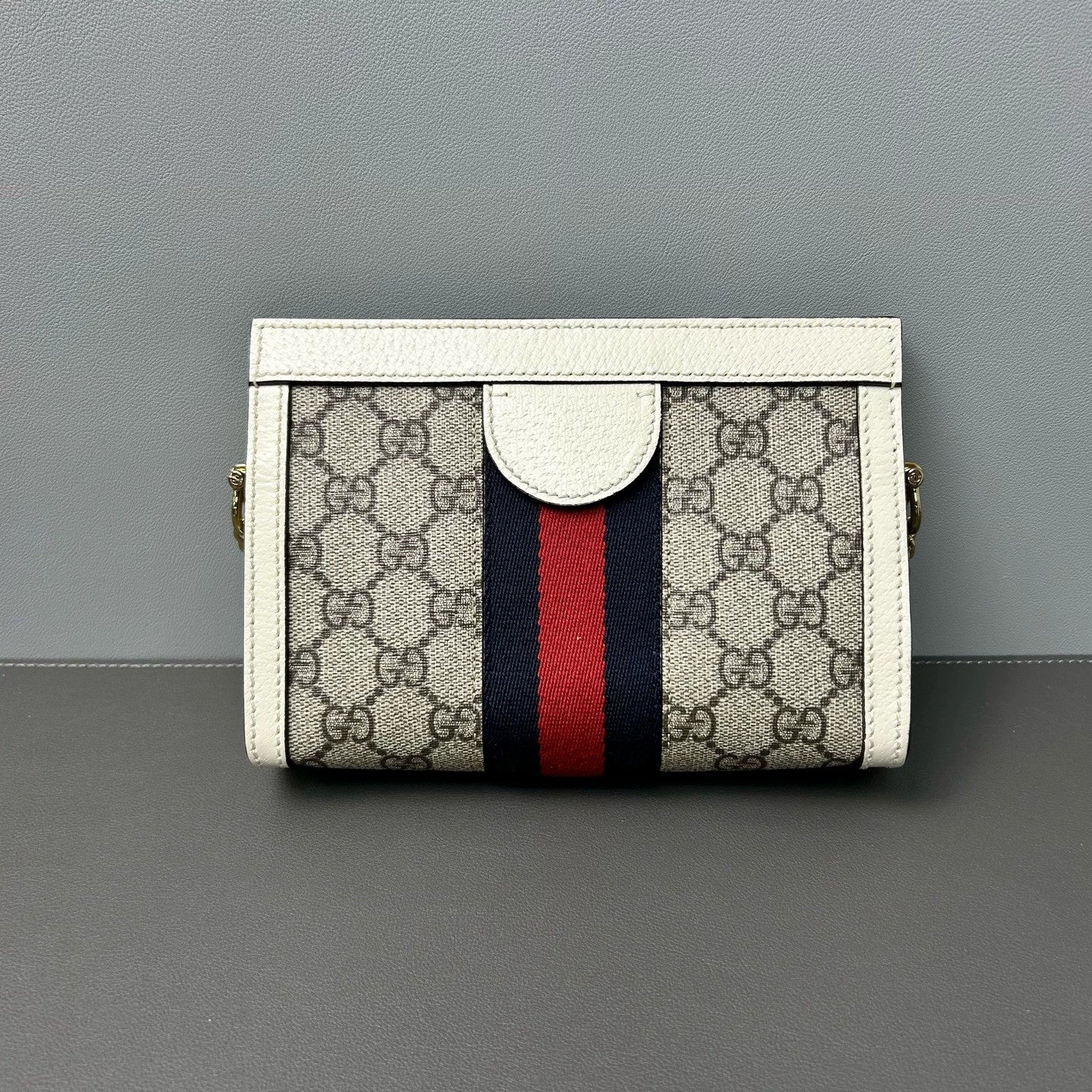 Gucci - Ophidia Mini Clip Bag - GG Supreme canvas with pebbled leather trim - Multicolour - (mini)