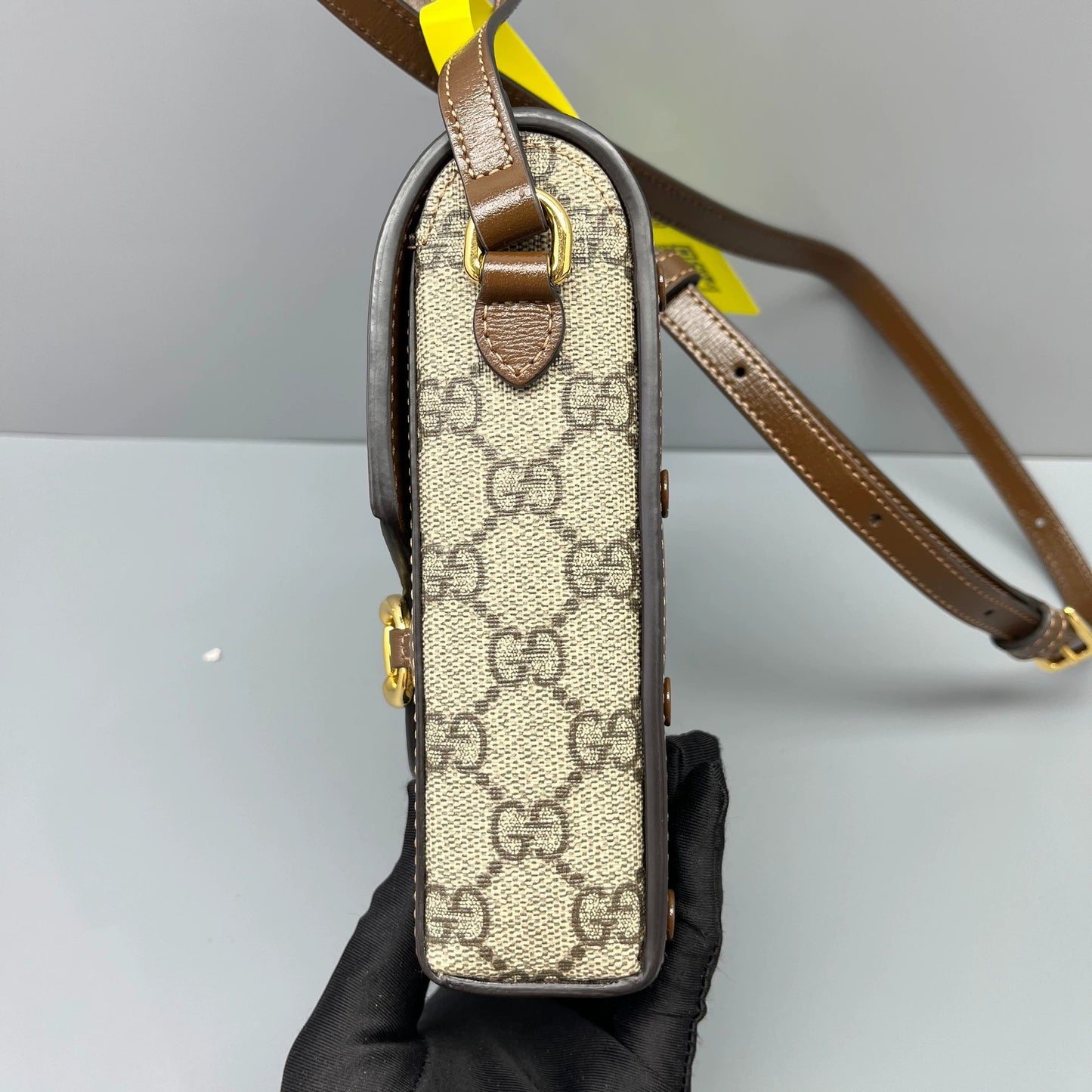 Gucci - Horsebit 1955 Phone Case - GG Supreme canvas with leather trim - Beige and Brown - (Mini)