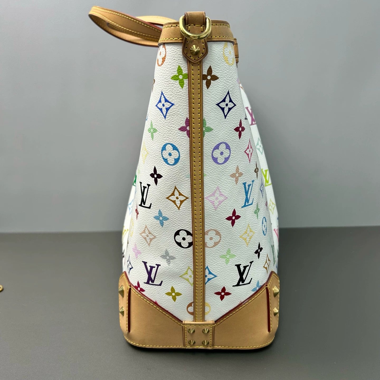 Louis Vuitton - Paramount (Murakami Multicolor) - Monogram Multicolor coated canvas with Vachetta leather trim - White with multicolour monogram - (medium)