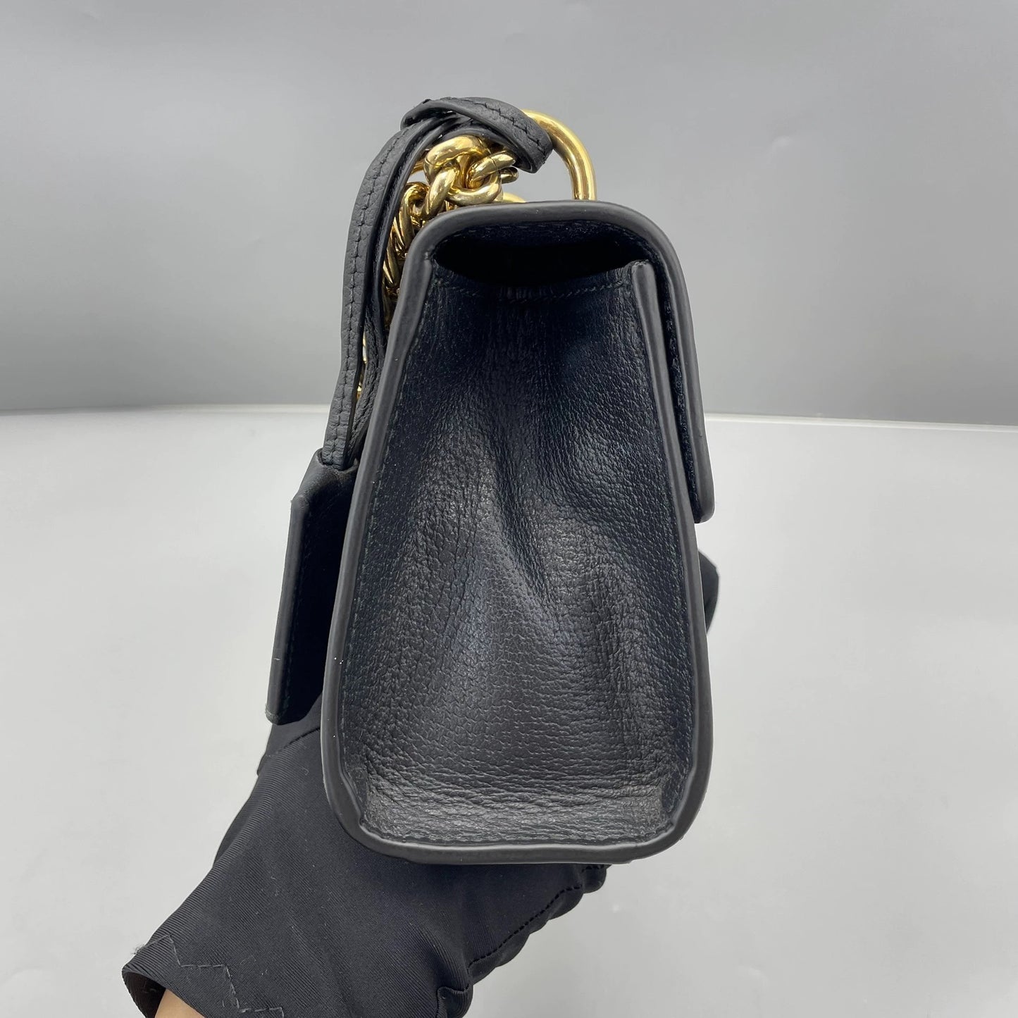 Gucci - Padlock Bee Mini Bag - Leather - Black - (small)