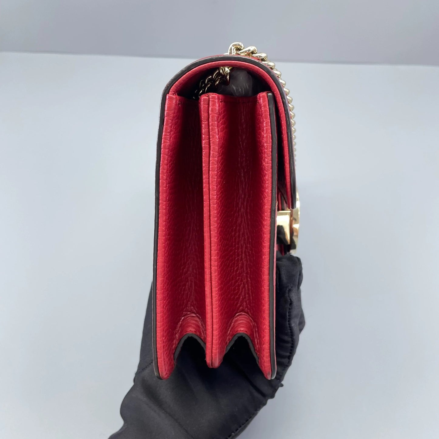 Gucci - Interlocking G Flap Bag - Leather - Red - (Small)