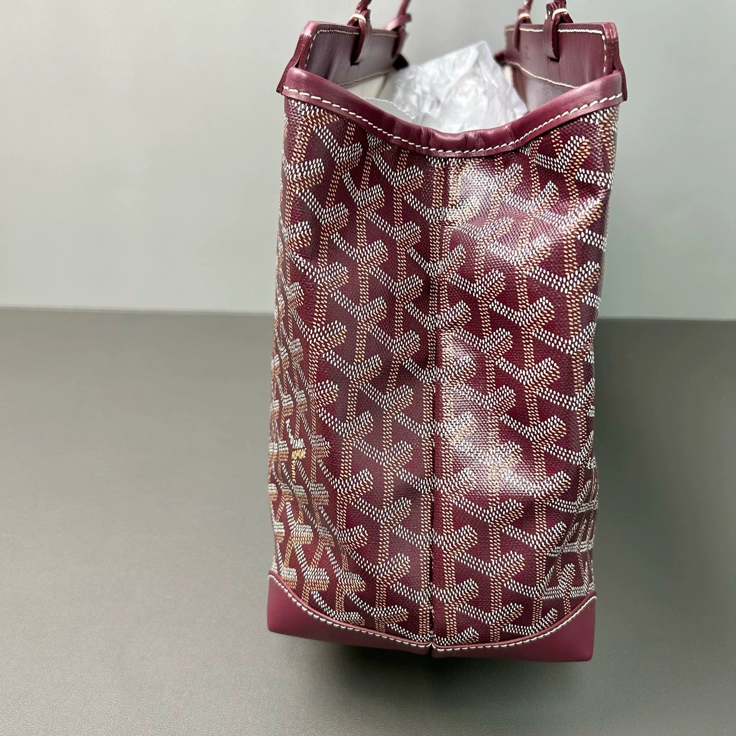 Goyard - Bellechasse Biaude Y - Goyardine canvas with leather trim - Burgundy - (large)