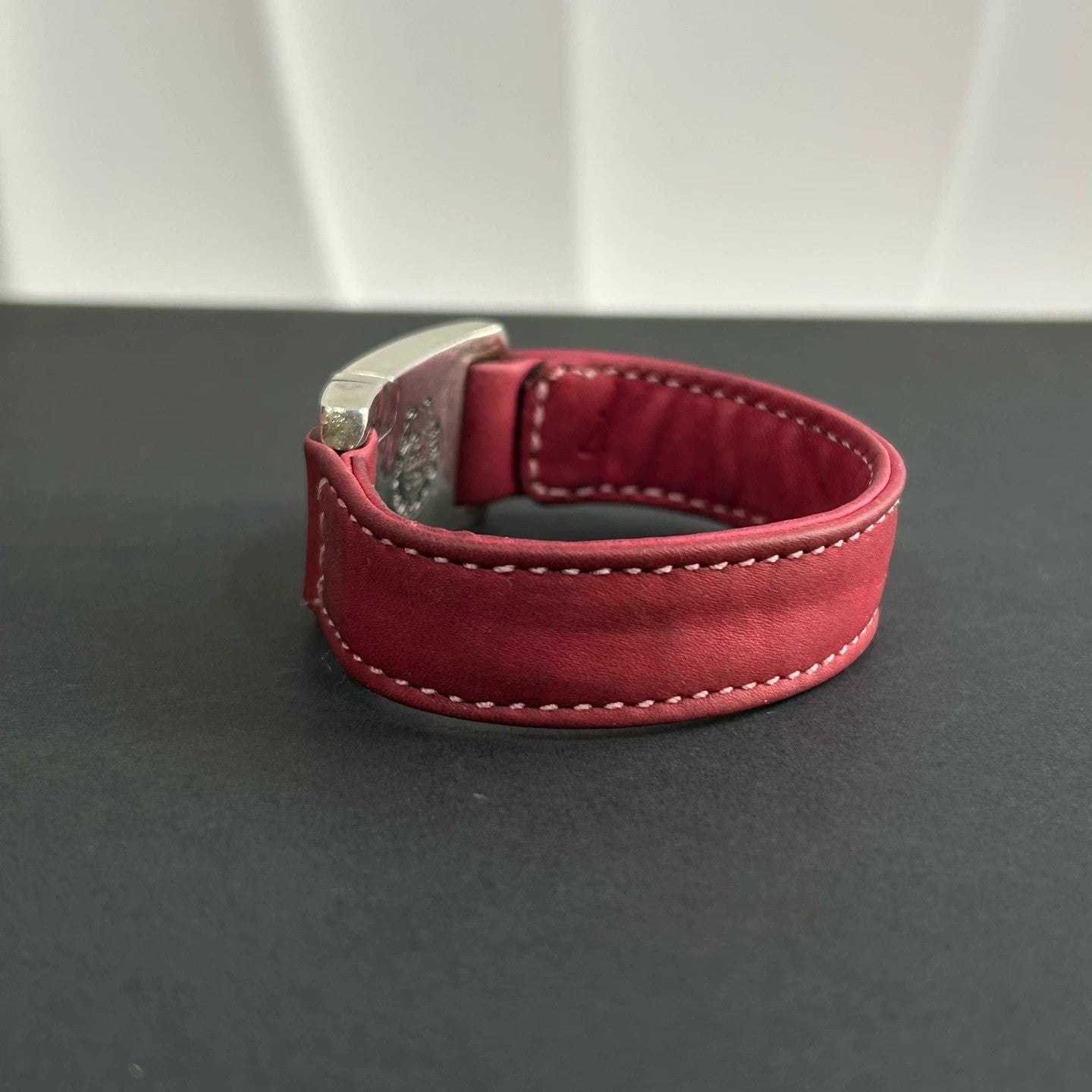 Chrome Hearts - Floral Cross Leather Bracelet - Leather with 925 sterling silver - Pink - (medium)