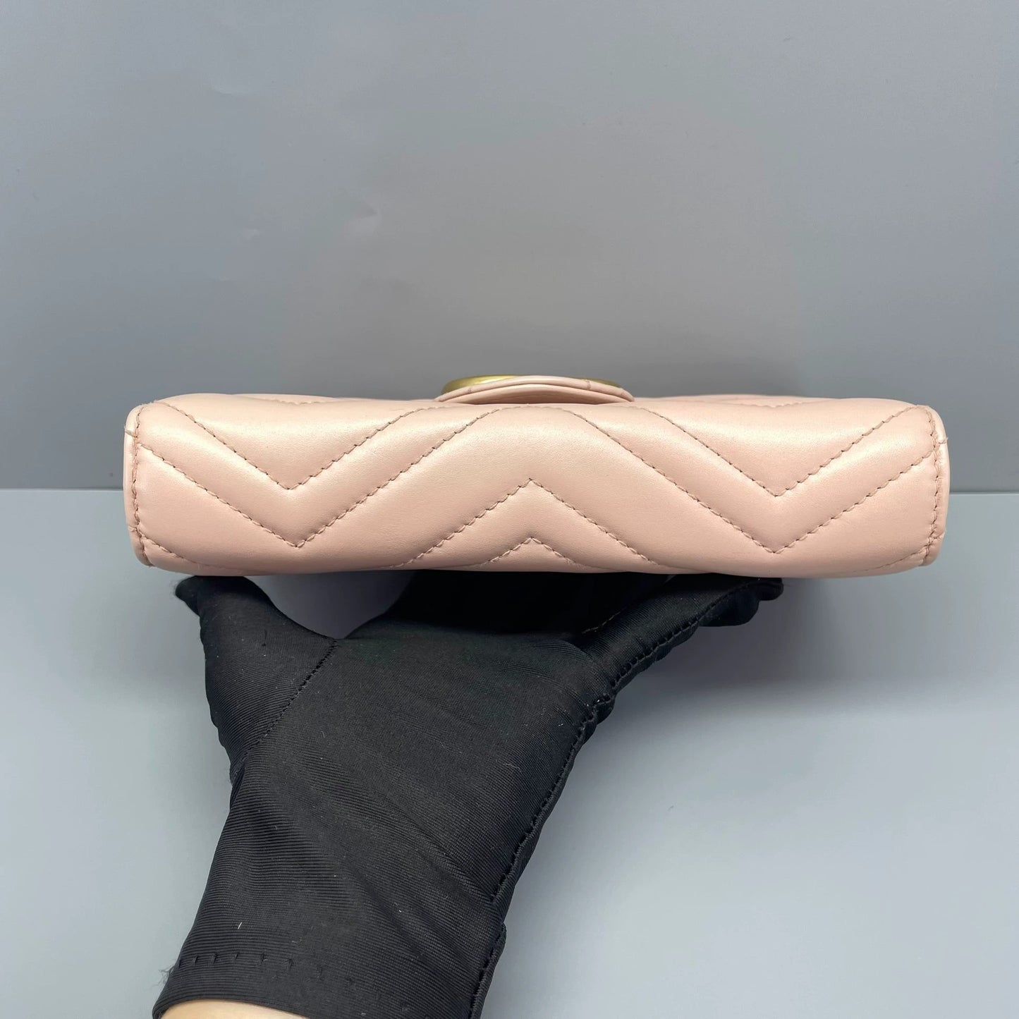 Gucci - GG Marmont Matelassé Chain Wallet (WOC) - Leather - Pink - (mini)