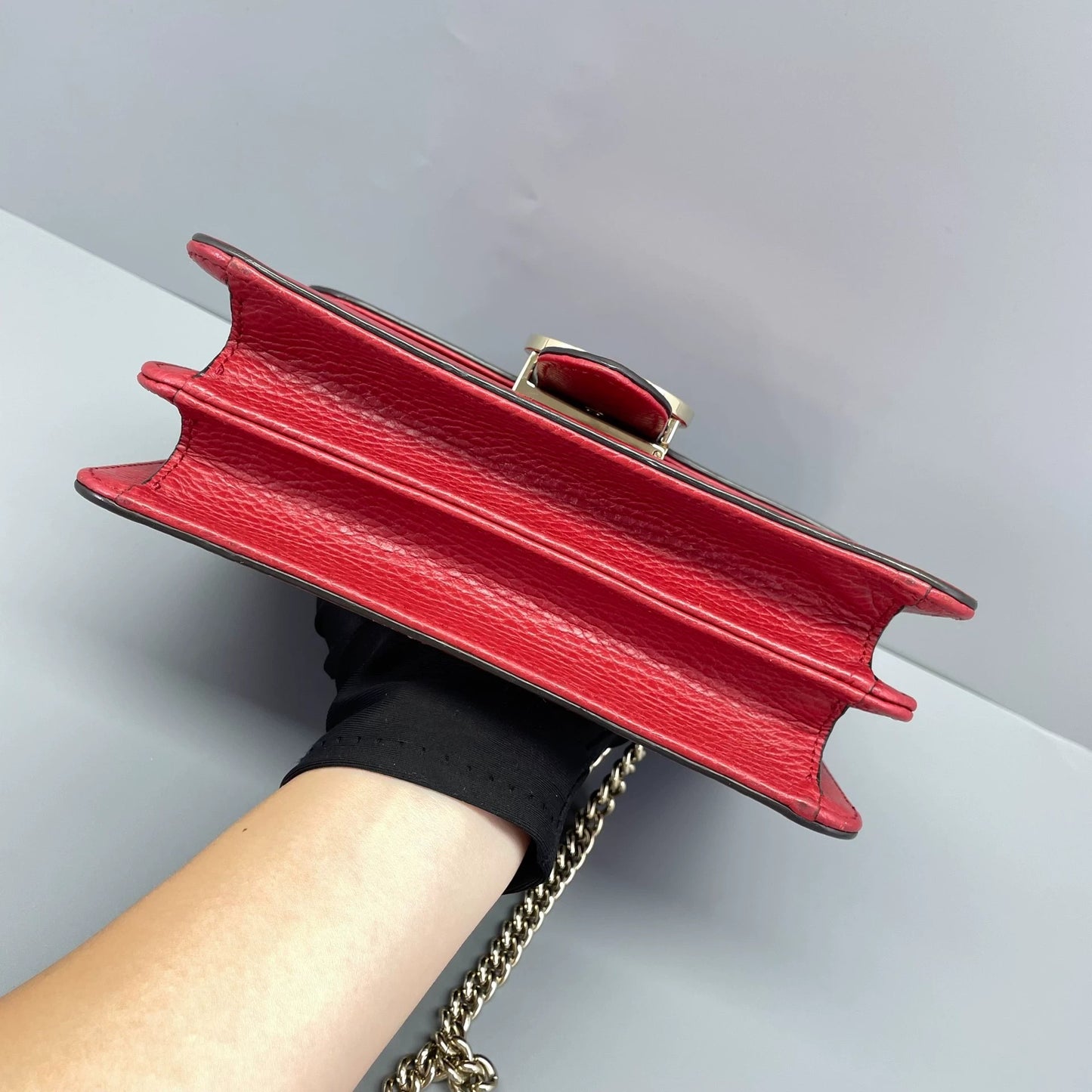 Gucci - Interlocking G Flap Bag - Leather - Red - (Small)