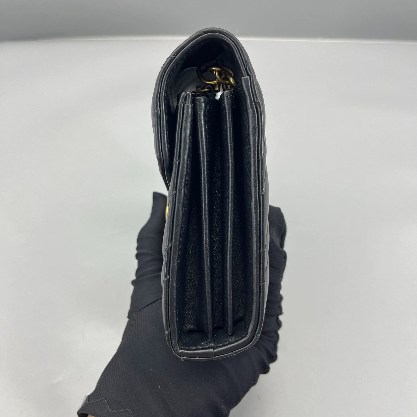 Gucci - GG Marmont Wallet on Chain (WOC) - Leather - Black - (small)