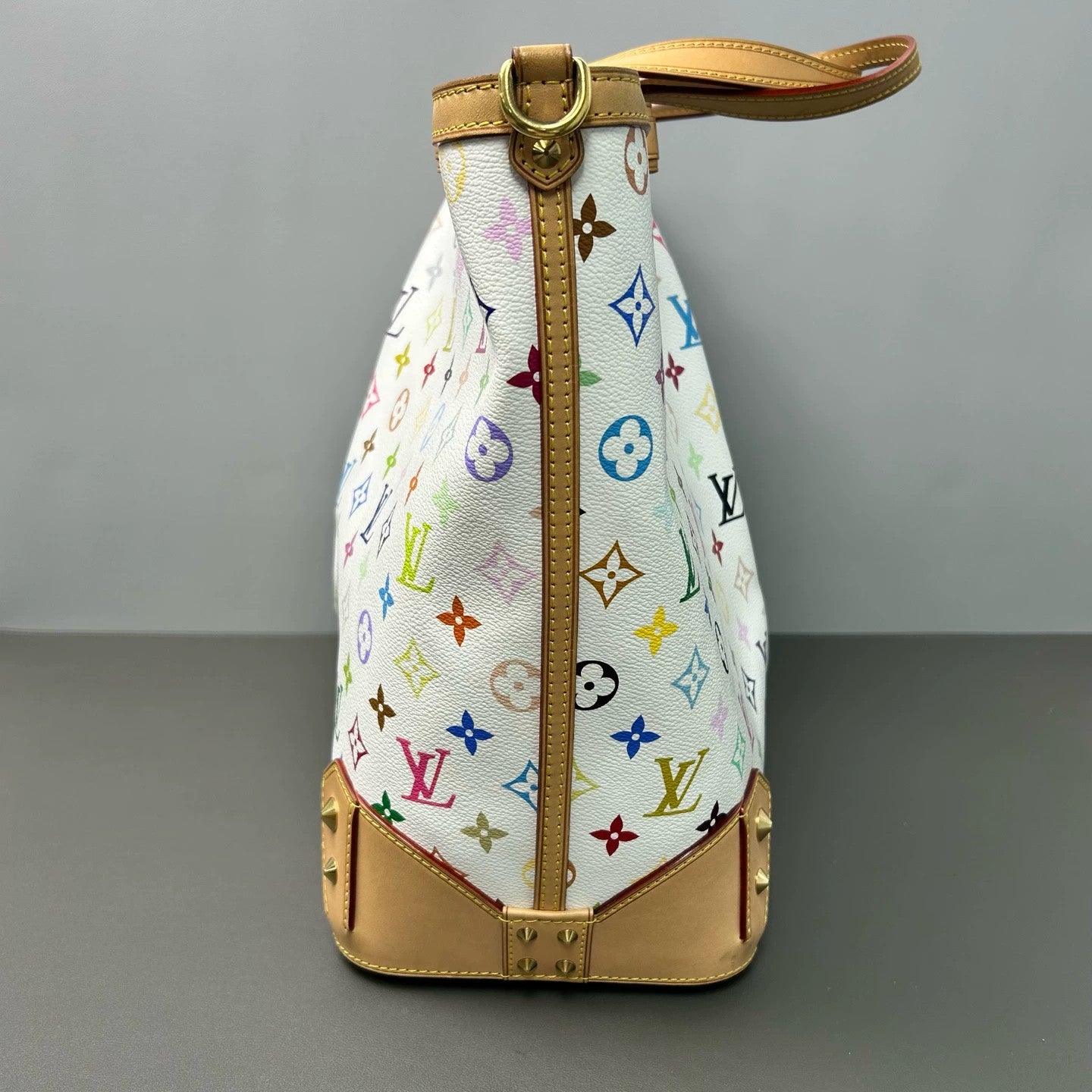 Louis Vuitton - Paramount (Murakami Multicolor) - Monogram Multicolor coated canvas with Vachetta leather trim - White with multicolour monogram - (medium)
