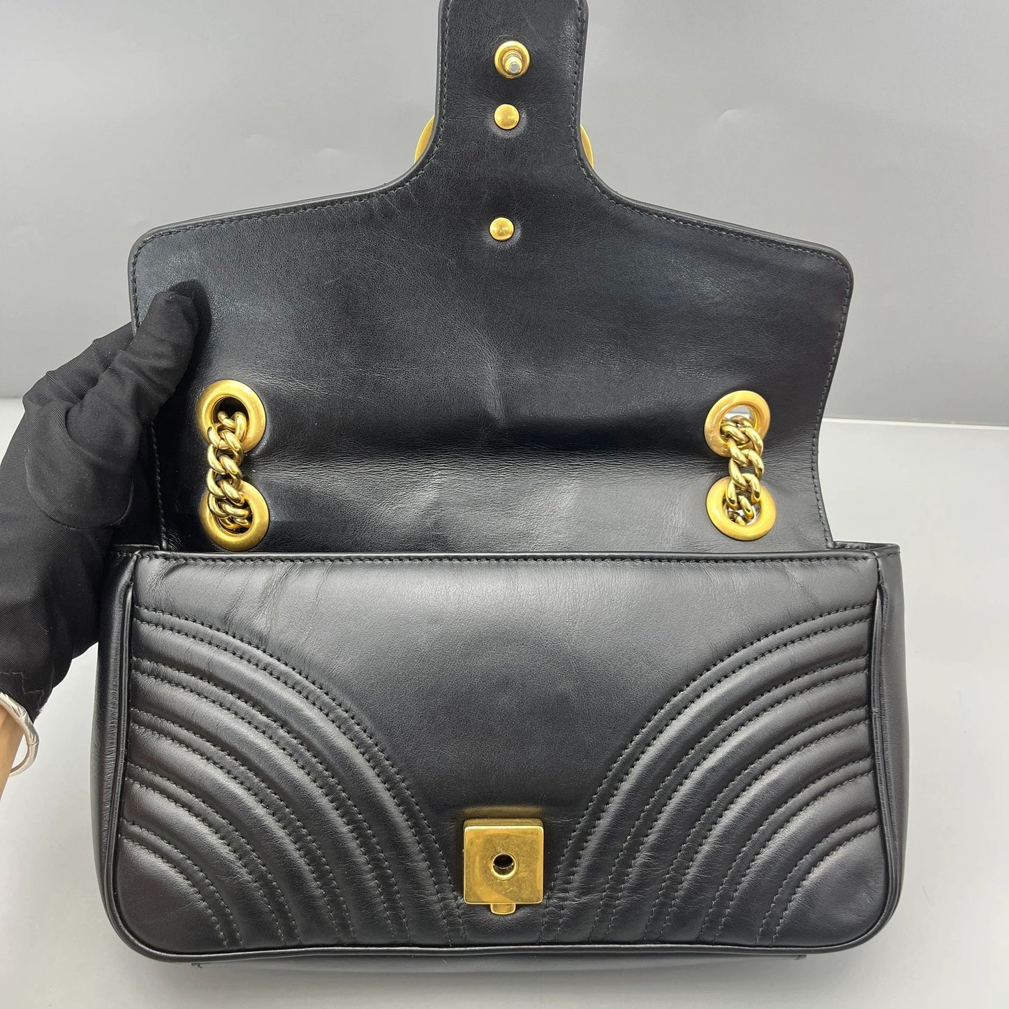 Gucci - GG Marmont 2.0 Small Shoulder Bag - Leather - Black - (small)