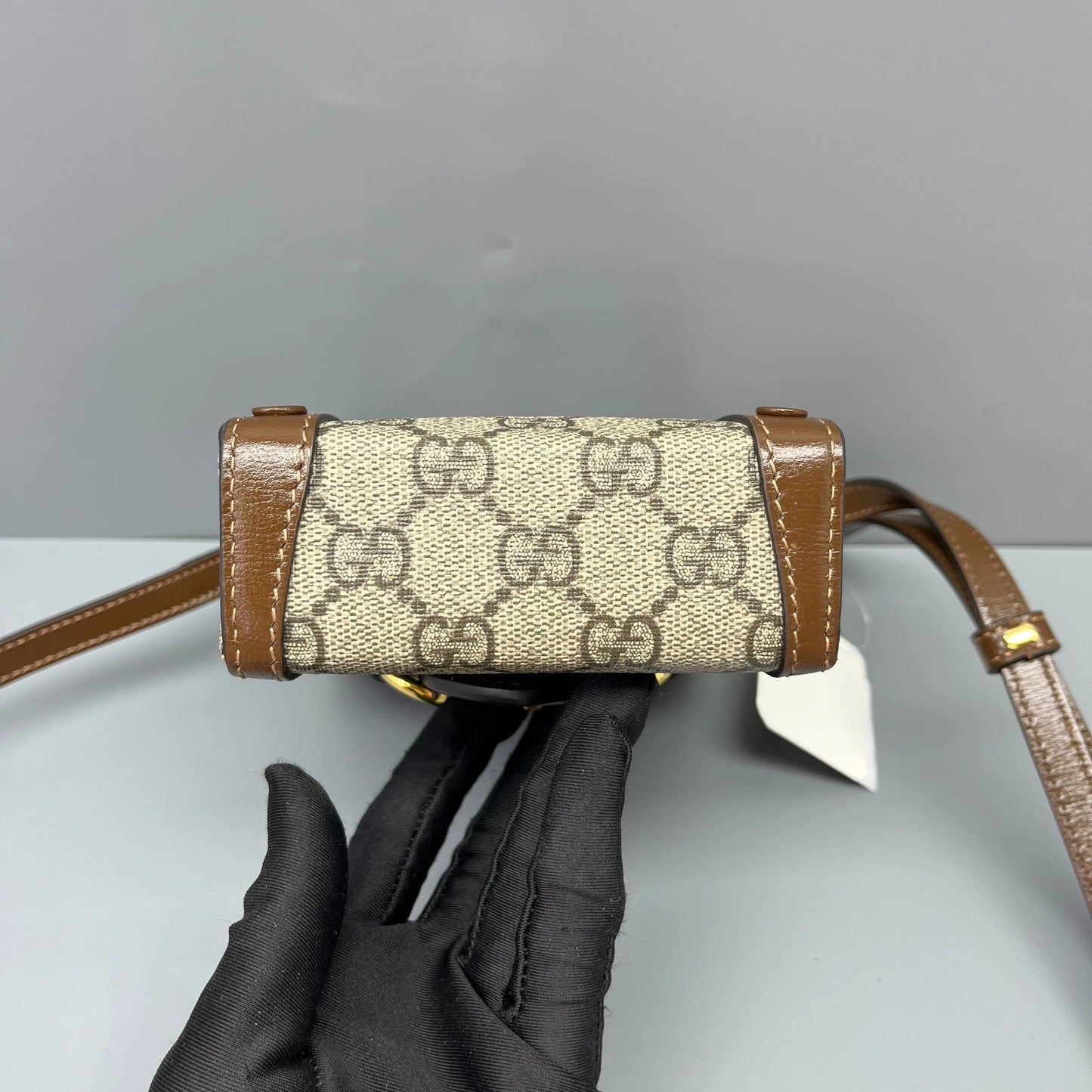 Gucci - Horsebit 1955 Phone Case - GG Supreme canvas with leather trim - Beige and Brown - (Mini)
