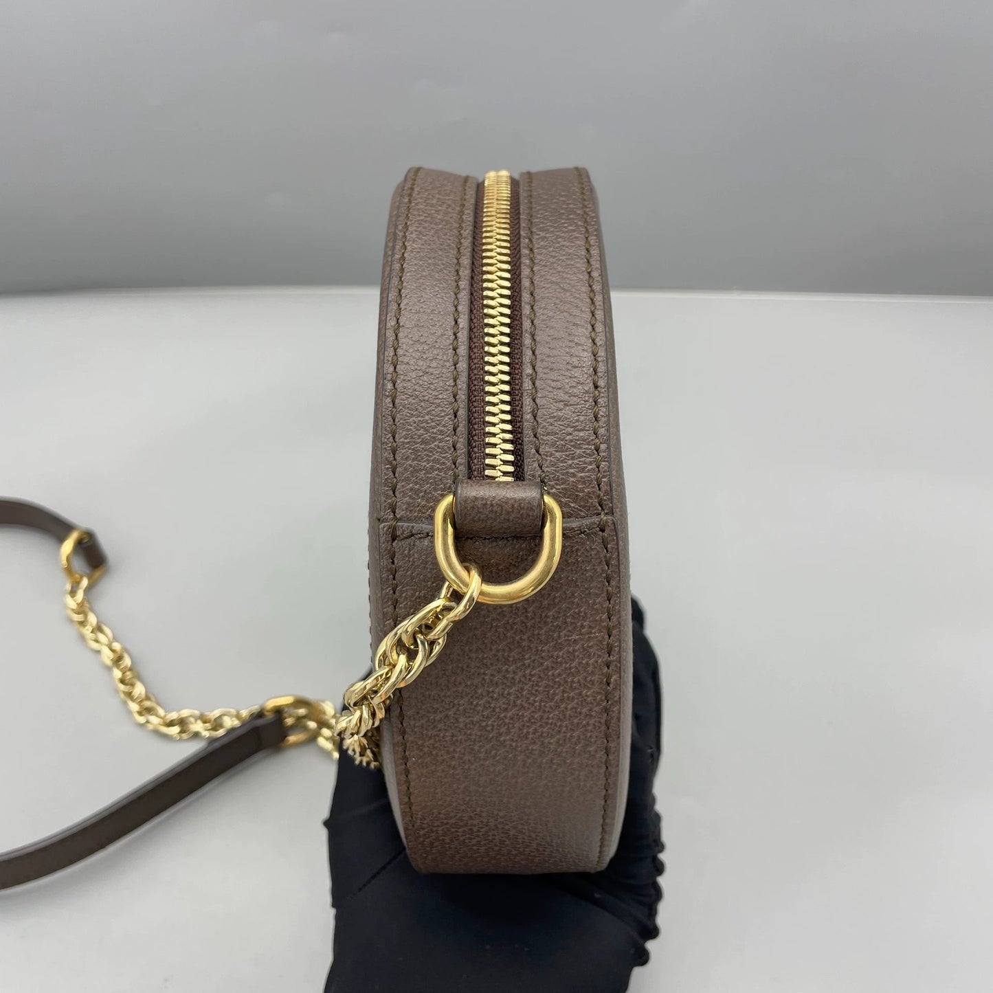 Gucci - Ophidia Mini Round Shoulder Bag - GG Supreme canvas with leather trim - Brown - (mini)
