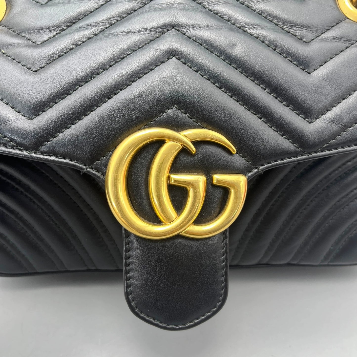 Gucci - GG Marmont 2.0 Small Shoulder Bag - Leather - Black - (small)