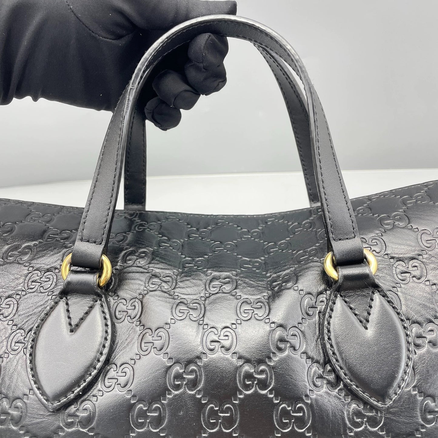 Gucci - Guccissima Leather Tote - Leather - Black - (medium)