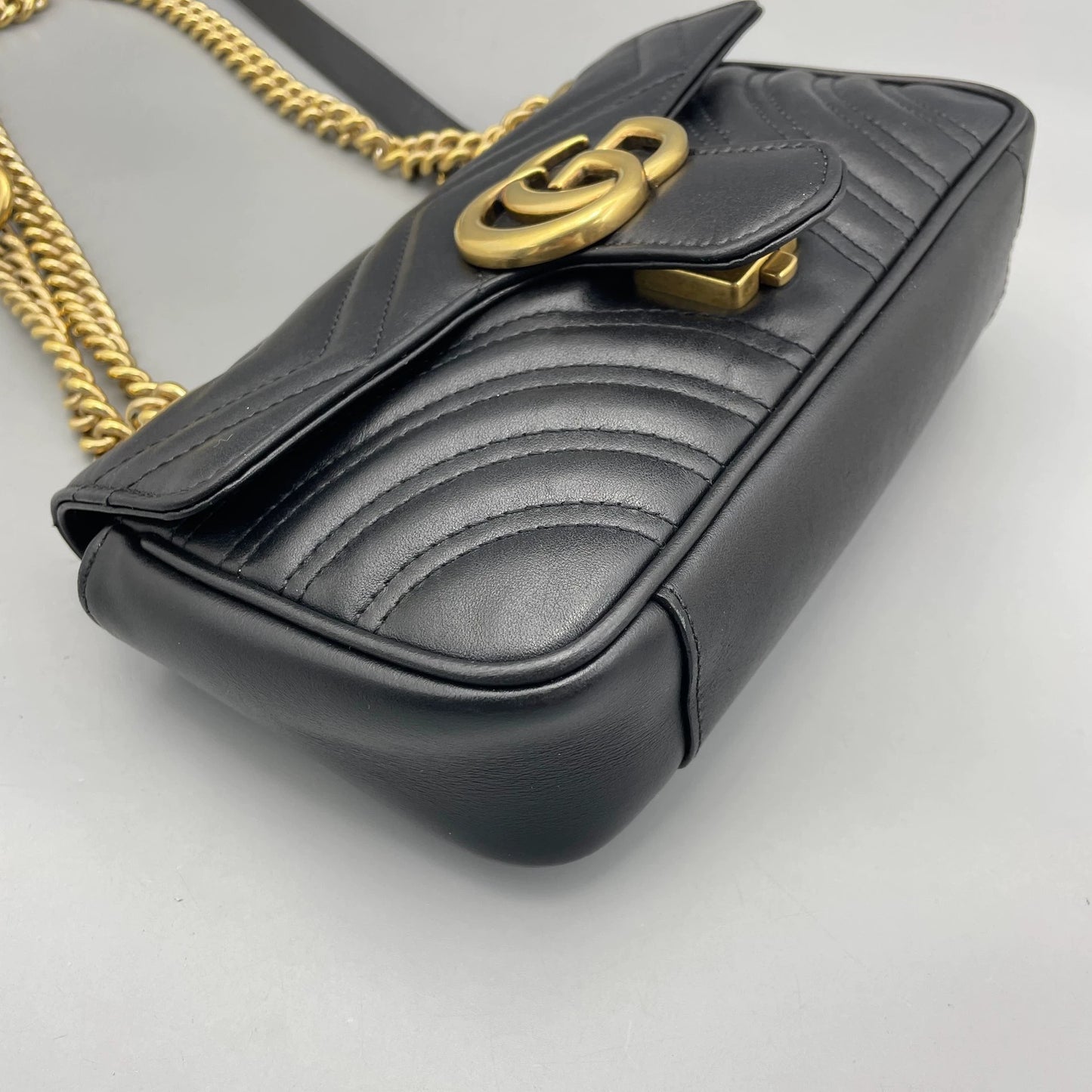 Gucci - GG Marmont Matelassé Mini Shoulder Bag - Leather - Black - (mini)