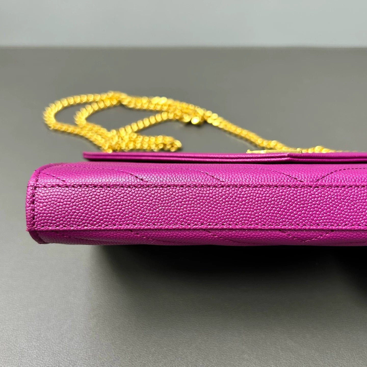 Saint Laurent - Envelope Chain Bag - Leather - Purple - (mini)