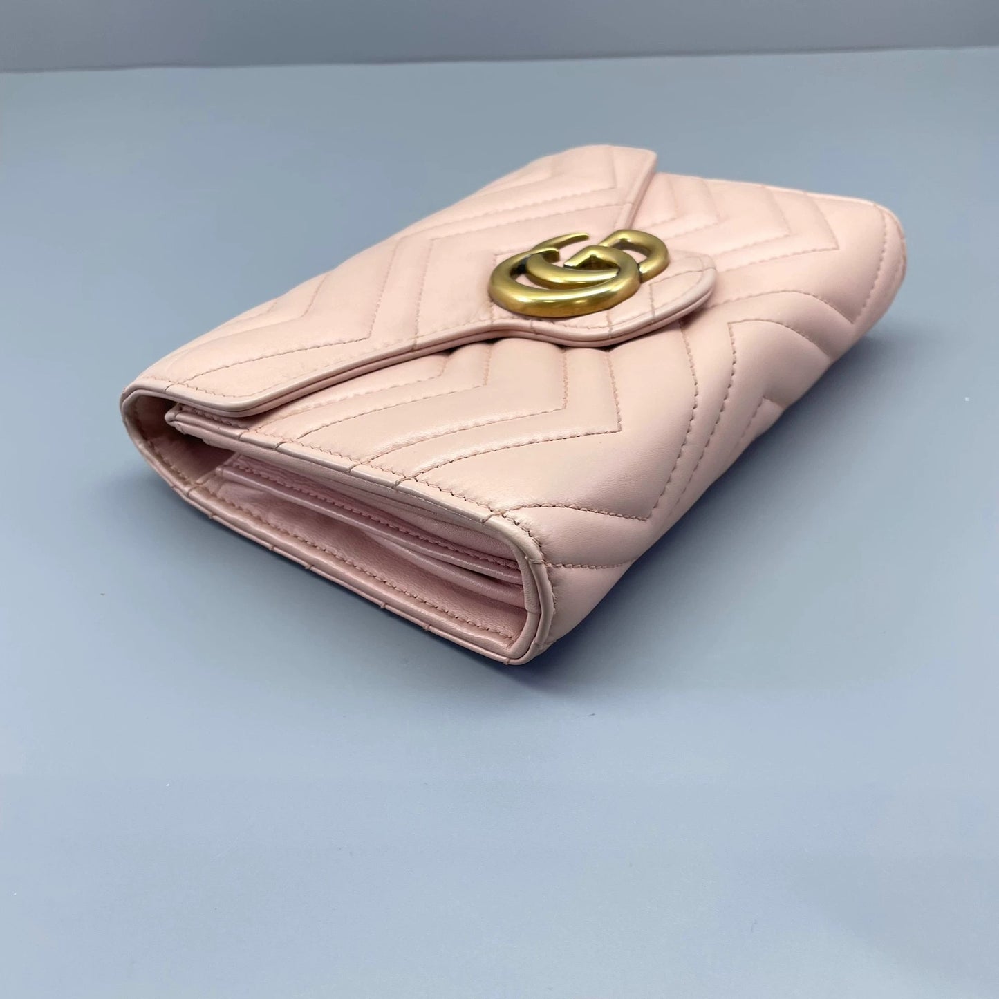 Gucci - GG Marmont Matelassé Chain Wallet (WOC) - Leather - Pink - (mini)