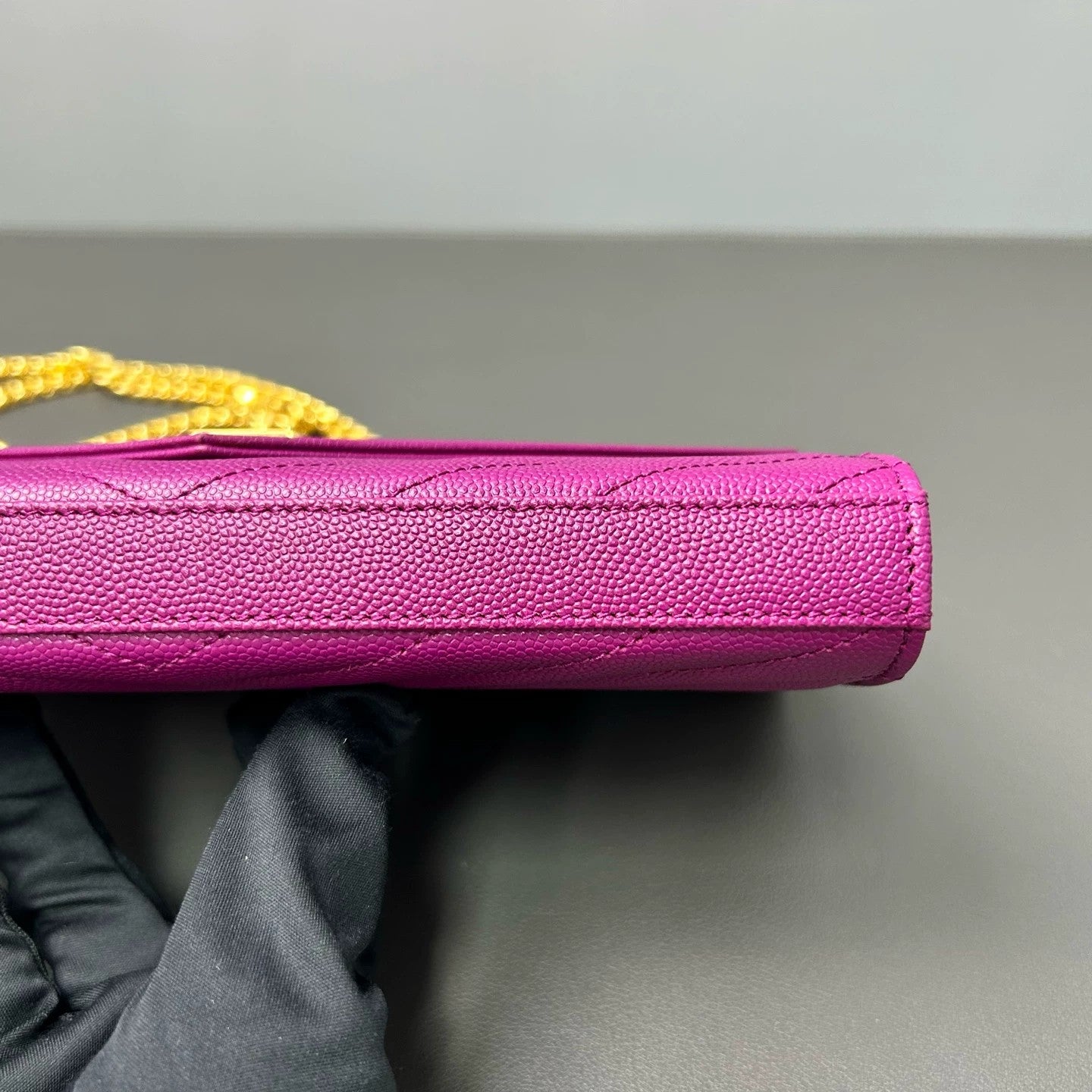 Saint Laurent - Envelope Chain Bag - Leather - Purple - (mini)