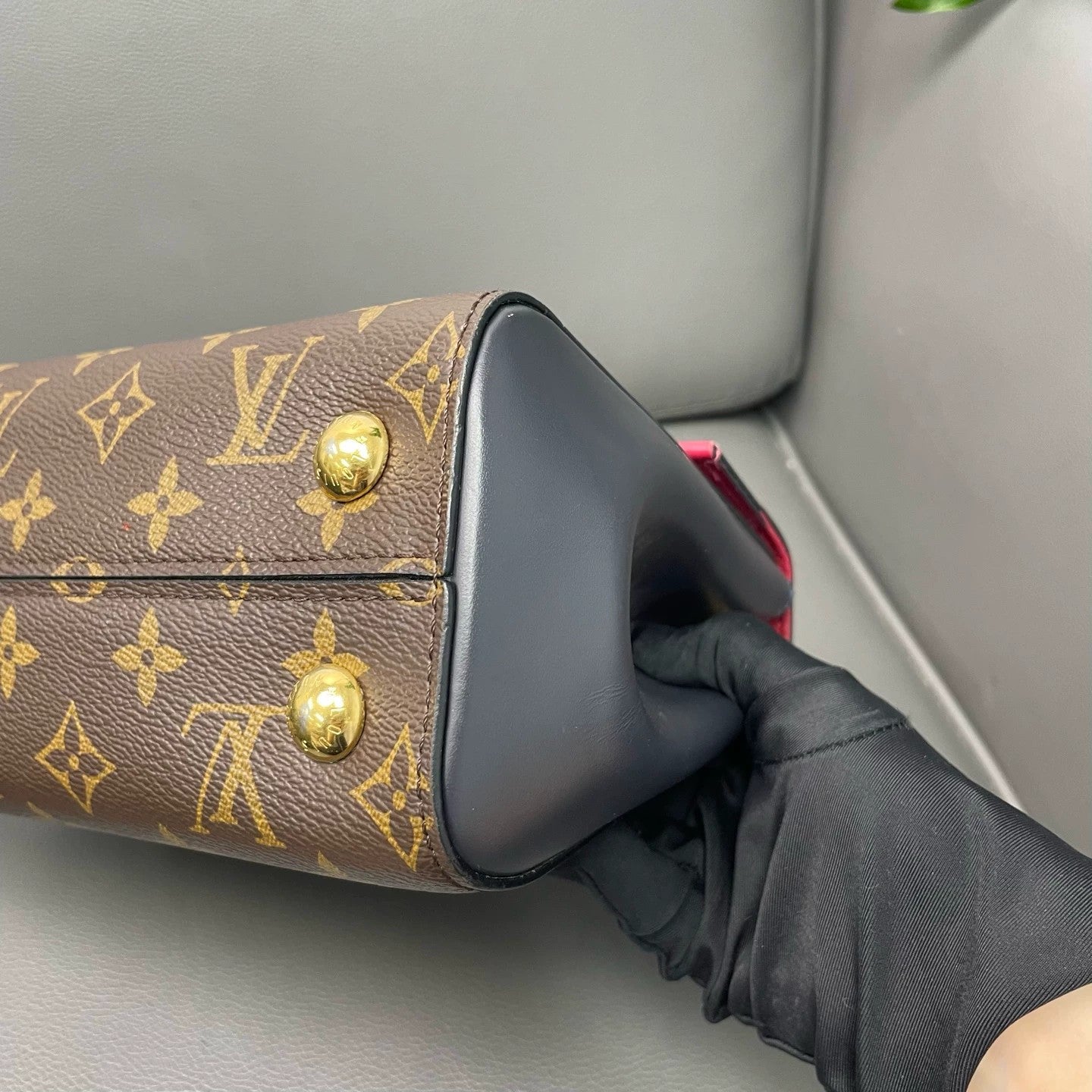 Louis Vuitton - Cluny BB - Monogram coated canvas and cowhide leather - Red, Brown, and Navy - (small)