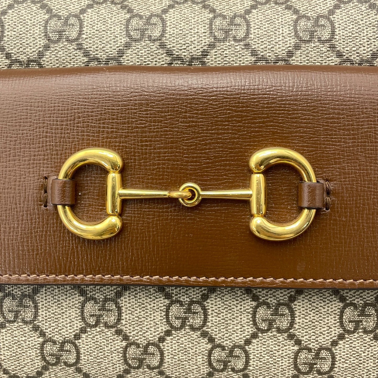 Gucci - Horsebit 1955 Camera Bag - GG Supreme canvas with leather trim - Beige and Brown - (small)