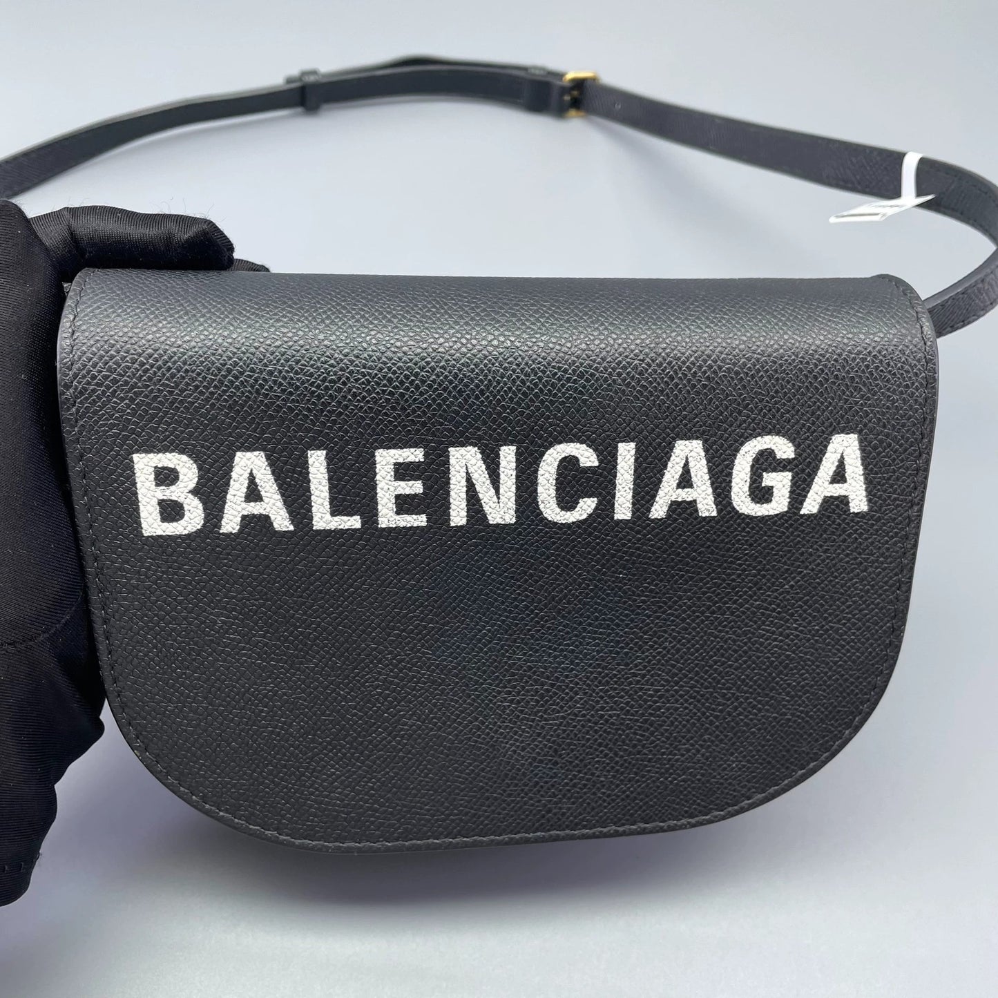 Balenciaga - Saddle Camera Bag - Grained leather - Black - (Small)