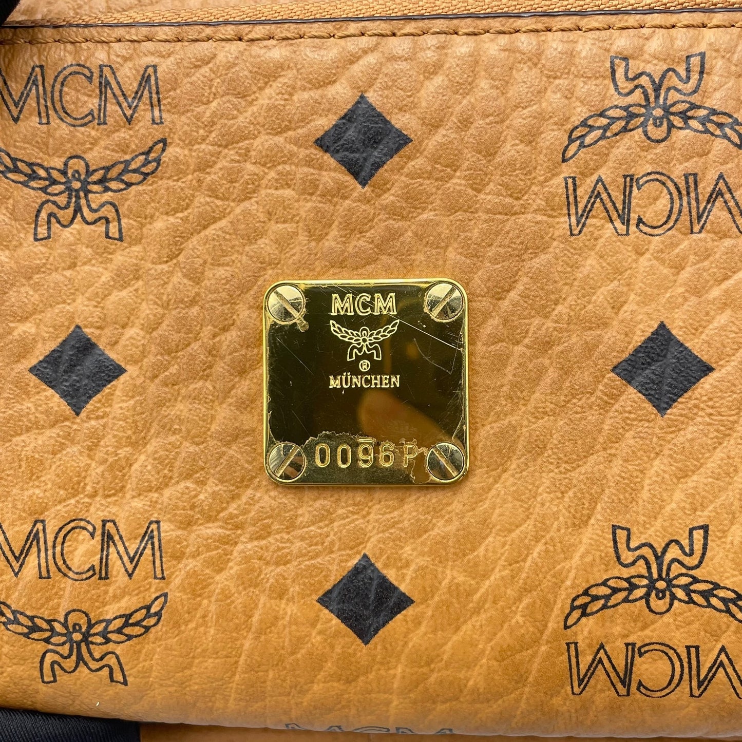 MCM - Visetos Camera Belt Bag - Coated Canvas with Leather Trim - Cognac - (mini)