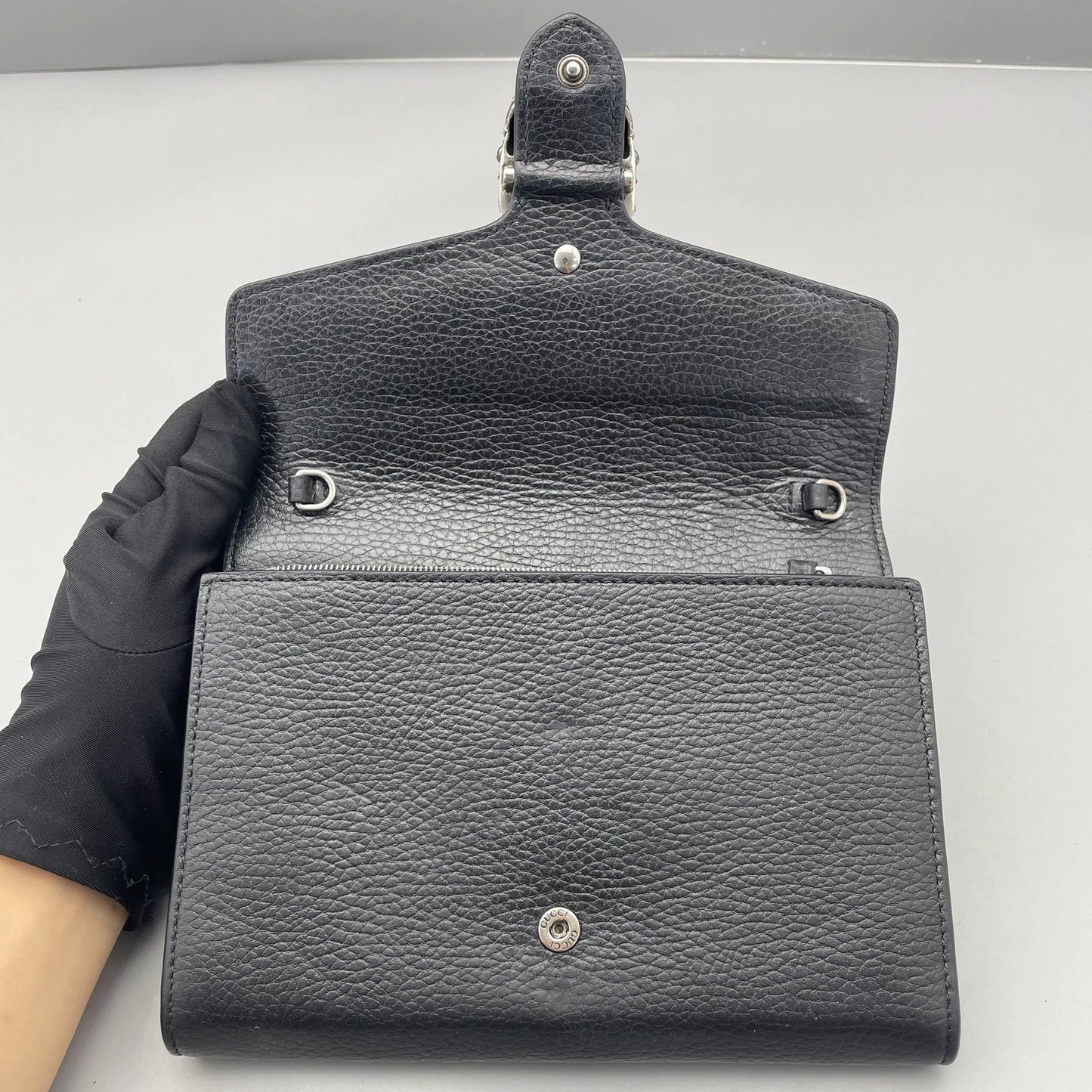 Gucci - Dionysus Wallet on Chain (WOC) - Grained leather - Black - (Small)