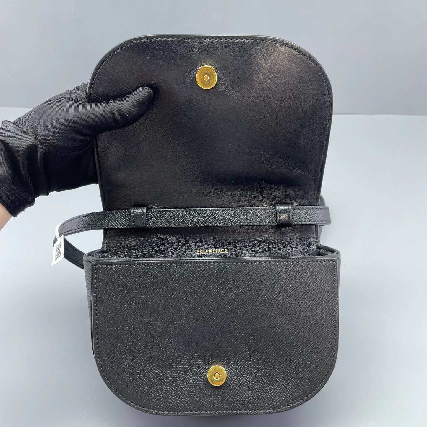 Balenciaga - Saddle Camera Bag - Grained leather - Black - (Small)